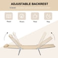 thumbnail image 3 of Ensemble de 2 Chaises Longues Pliantes d'Extérieur, Chaises Longues Inclinables à Dossier Réglable à 5 Positions avec Cadre en Acier et Tissu en Maille, Brun, pour Patio, Bord de Piscine, Plage et Jardin, 3 of 7