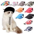 thumbnail image 3 of 1 unidad. Gorro deportivo negro talla S para perros y gatos. Gorra de béisbol para mascotas. Gorro de sol moderno para exteriores. Gorro de verano ajustable a rayas para viajes con orificios para las, 3 of 5