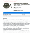 thumbnail image 2 of Exhaust Right Engine Variable Valve Timing Sprocket - Compatible with 2012 - 2017 Buick Verano 2013 2014 2015 2016, 2 of 2