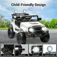 thumbnail image 5 of 12V Kids Ride on Jeep Car Electric 2 Seats Off-Road Truck SUV Vehicle with Remote LED Lights White, 5 of 9
