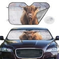 thumbnail image 2 of Uemuo Cow Pattern Accordion Car Windshield Sun Shade, Foldable Reflective Sun Visor for Car, Reflector Windshield Sunshade-, 2 of 7