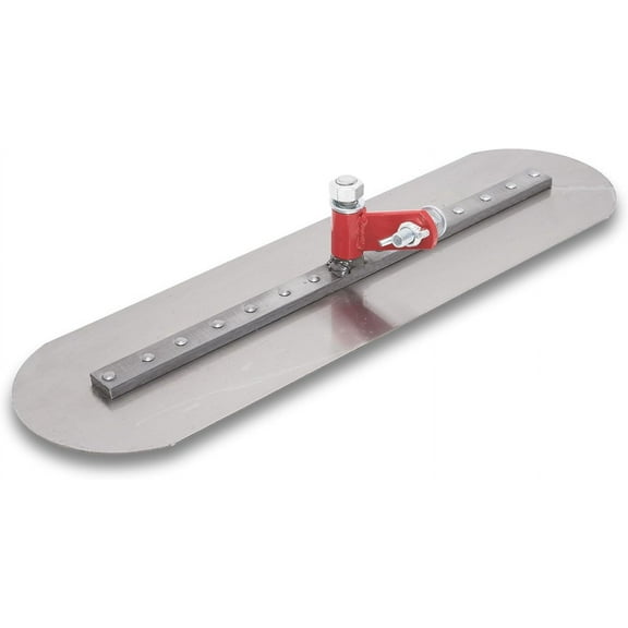 QLT BY MARSHALLTOWN Fresno Trowels, 24 Inch Length Round End - Superior Quality High-Carbon Steel Blade, All-Angle Swivel Attachment, FR24R