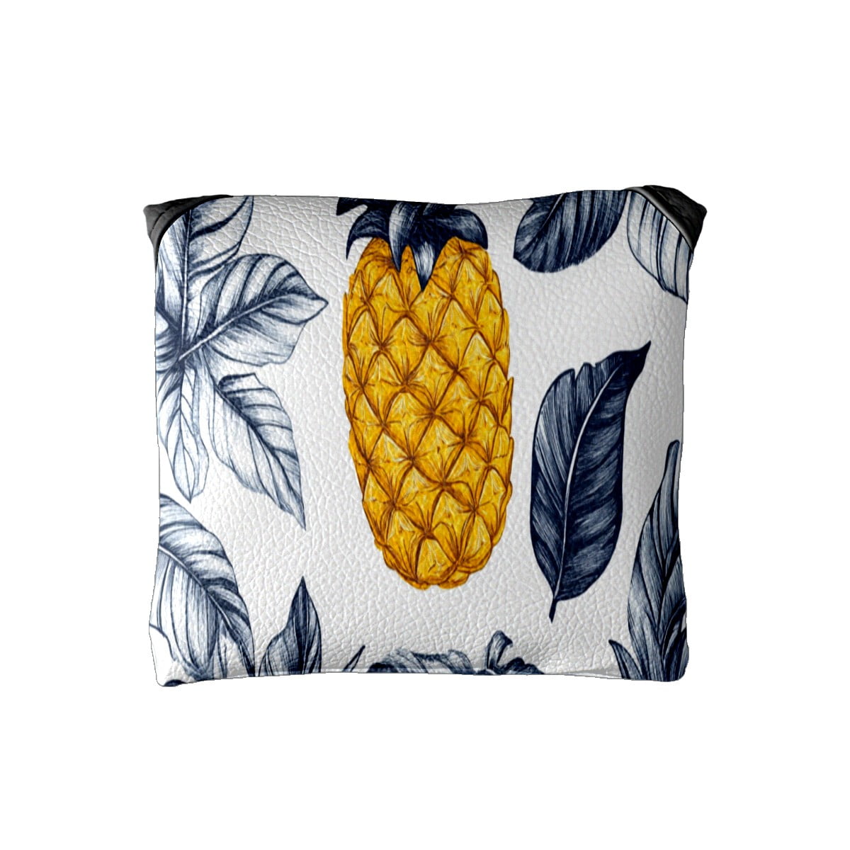 Golf Mallet Putter Cover Premium Leather Waterproof Golf Putter Head Cover with Magnetic Closure Pineapple Pattern