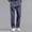 Dark Gray, variant on Men's Solid Elastic Waist Casual Pants, Side Pockets, Relaxed Fit Straight Leg Trousers for Men Gray XXL