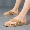 thumbnail image 6 of CPNG Mens Flip Flops Slides Memory Foam Slip On Beach Open Toe Sandals with Comfort Arch Support Waterproof Thong Slippers Summer Quick-Dry Footwear, 6 of 7