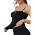 thumbnail image 4 of INSPIRE CHIC Women's Bandeau Camisole Spaghetti Strap Build in Bra Padded Sleeveless Tank Top Large Black, 4 of 5