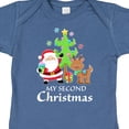 thumbnail image 4 of Inktastic My 2nd Christmas with Santa Reindeer and Tree Boys or Girls Baby Bodysuit, 4 of 5
