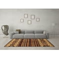 thumbnail image 3 of Ahgly Company Indoor Rectangle Abstract Brown Modern Area Rugs, 2' x 4', 3 of 4