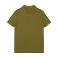 thumbnail image 4 of Mens Pullover Short Sleeve Ribbed Texture Collar Sweater Mens Summer Tops,Army Green,3XL, 4 of 4