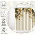 thumbnail image 3 of Christmas Shower Curtain, Gold Xmas Shower Curtain for Bathroom Ornament Bus Bows Winter Shower Curtain with Hooks Waterproof New Year Bathroom Decor, 72x72 Inch, 3 of 6