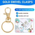 thumbnail image 4 of 100PCS Swivel Clasps Lanyard Snap Hooks with Key Rings, Key Chain Clip Hooks Lobster Claw Clasps for, 4 of 5
