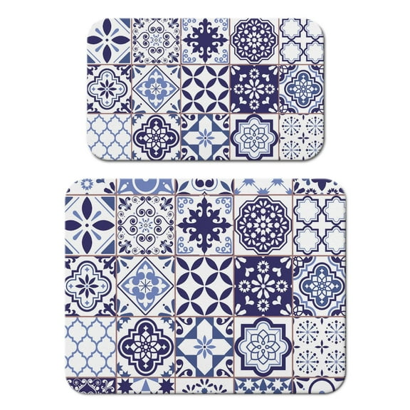 2pcs Coffee Maker Mat Set - 4-Layer Absorbent & Non-Slip Kitchen Counter Mat for Coffee Station, Espresso Machine, Dish Drying (12x19in)