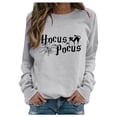thumbnail image 2 of WEIWEN Halloween Sweatshirt for Women Hocus Pocus Shirts 2026 Trendy Long Sleeve Black Cat Sweaters Halloween Pullover Tops Womens Fall Fashion Clothing Grey, S, 2 of 6