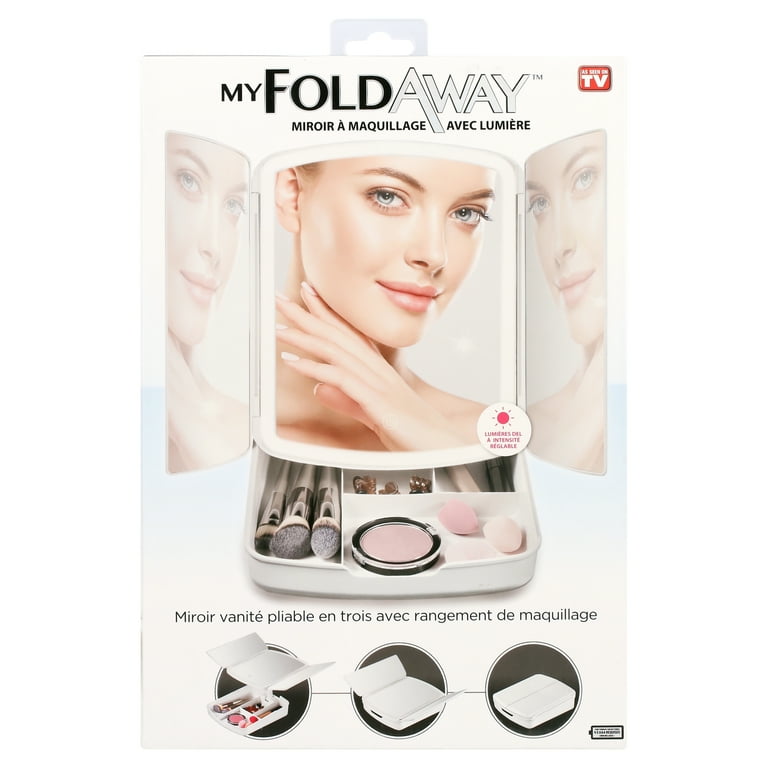 My Foldaway Double Sided Vanity Mirror Lighted 10x Magnification