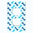 thumbnail image 2 of Metal Light Switch Plate Cover Dog Bone Treats Sky Blue DOG027, 2 of 13