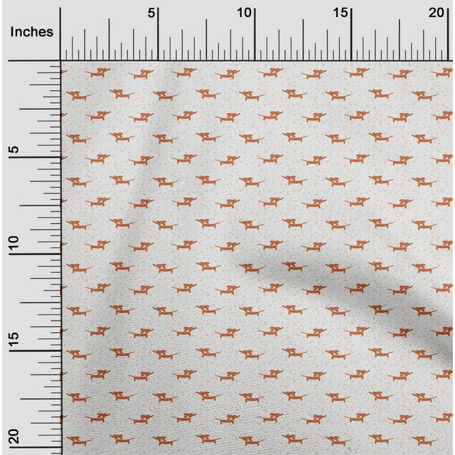 oneOone Polyester Lycra Fabric Dachshund Dog Decor Fabric Printed BTY 56 Inch Wide