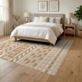 thumbnail image 3 of ODIKA 6'x9' Ivory Geometric Handwoven Design Washable Area Rug Intricate Patterns with Modern Aesthetic Touch Non-Slip, Easy Care, for Family Room, Living Mater Bedroom, 3 of 7