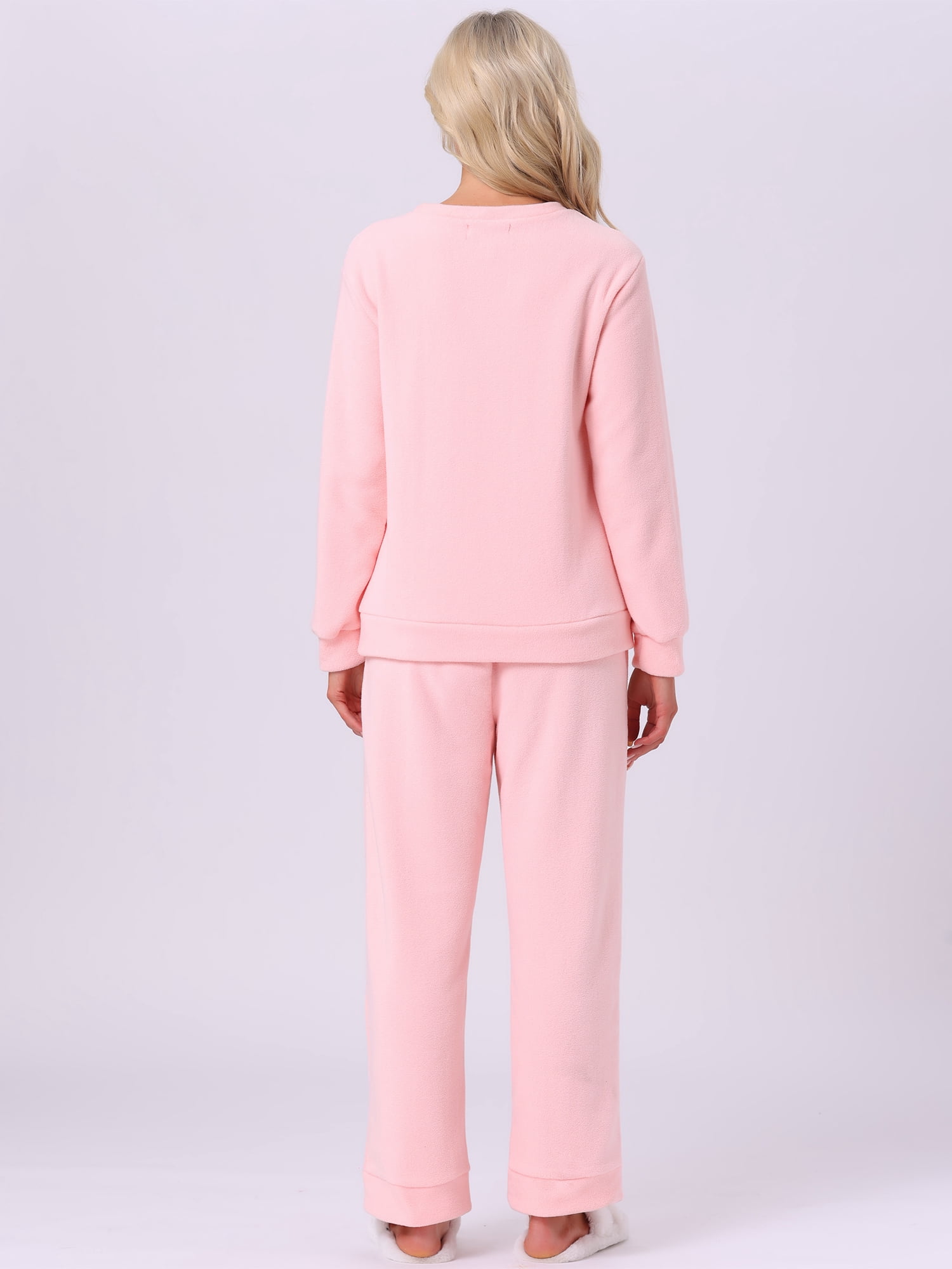 DARING DIVA Women's 2-Piece Fuzzy Flannel Pajama Sets 3XL Pink