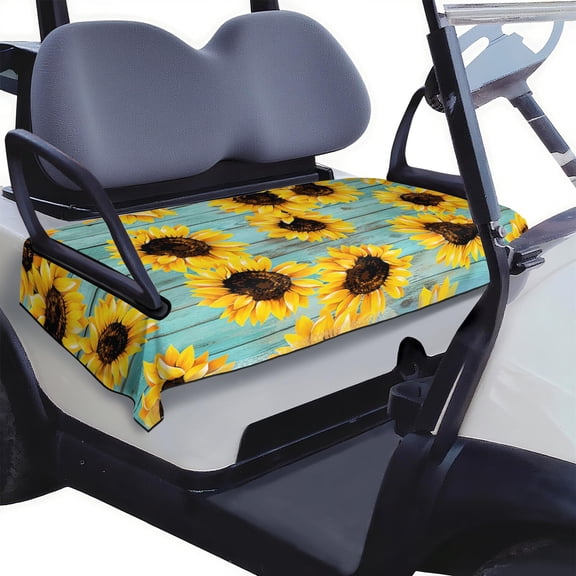 Gorgeous Floral Print Golf Cart Seat Cover 51" x 31" Front Bench Towel Blanket for EZGO Yamaha Club Car Absorbent Fabric