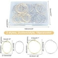 thumbnail image 2 of 64Pcs Ring Open Bezel Pendants Oval Open Back Bezel Pendants Geometric Hollow Frame Charms for DIY UV Resin Pressed Flower Jewelry Making 30mm/35mm, 2 of 9
