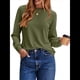 thumbnail image 1 of Sudadera de Mujer con Cuello Redondo, Larga, Corte Asimétrico y Dobladillo Curvo Verde XXL, 1 of 7