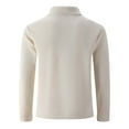 thumbnail image 4 of Men Polo Shirts Fall Winter Long Sleeve Tops Solid Color Button Down Collared Casual Soft Mens Shirts, 4 of 9