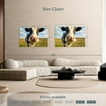 thumbnail image 3 of Elephant Stock Cow Selfie Wall Art - Horizontal Canvas Wall Art - Living Room Wall Decor - Animal Canvas - Black And Beige Decor - 48" x 32", 3 of 4