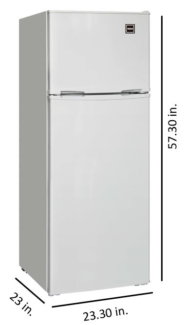 RCA 7.5 Cu. Ft. Top Freezer Refrigerator RFR741, White - image 3 of 3