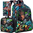 thumbnail image 1 of Set de mochilas WZLVO Dinosaur resistentes al agua para niños, 3 piezas, 1 of 6