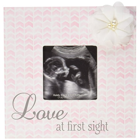 C.R. Gibson Sonogram Photo Frame, Love at First Sight, Wall or desktop frame to display baby's first photo By CR Gibson