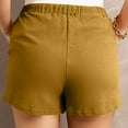 thumbnail image 4 of Qulqfy Resort Wear Womens Summer Shorts High Waisted Bermuda Yellow Casual Beach Comfy Wide Leg Lounge Shorts L, 4 of 7