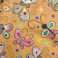 thumbnail image 1 of oneOone Viscose Jersey Dark Yellow Fabric Butterflies Dress Material Fabric Print Fabric By The Yard 60 Inch Wide-8P, 1 of 1