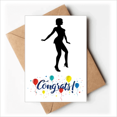 thumbnail image 1 of Hot Woman Dancing Outline Wedding Cards Congratulations Greeting Envelopes, 1 of 3