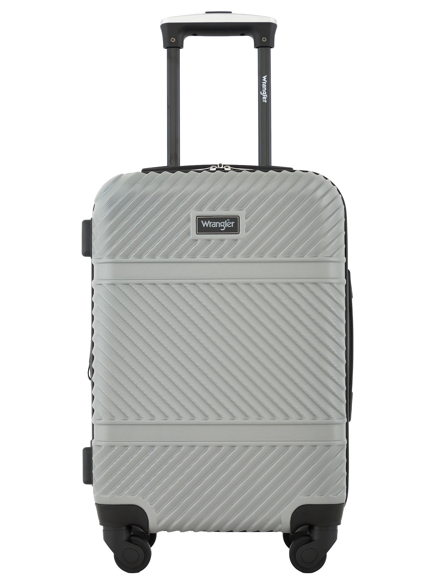 Wrangler 20-inch Expandable Hard Side Carry-on Luggage, Sharkskin Gray