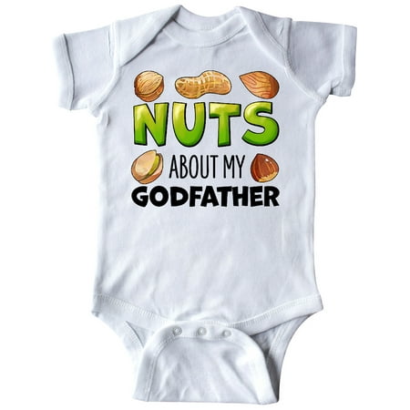 

Inktastic Nuts About My Godfather Peanut Almond Pistachio Gift Baby Boy or Baby Girl Bodysuit