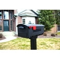 thumbnail image 6 of Gibraltar Mailboxes Patriot Large Rust-Proof Plastic Post Mount Mailbox, Black, 6 of 7