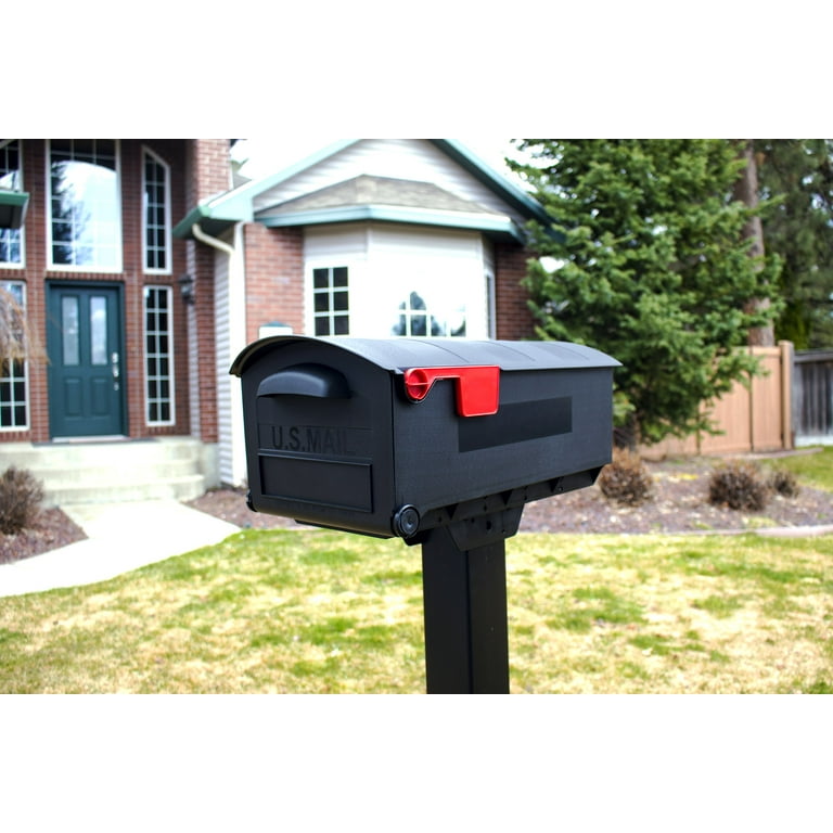 Patriot Large, Plastic, Post-Mount Mailbox, Black Patriot Large, Plastic, Post-Mount Mailbox, Black