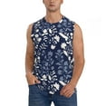 thumbnail image 2 of Lsque Plant Print Men's Cotton Blend Sleeveless Muscle Shirts (S-3XL)- Moisture Wicking, Odor Protection, UPF 30+,XX-Large, 2 of 8