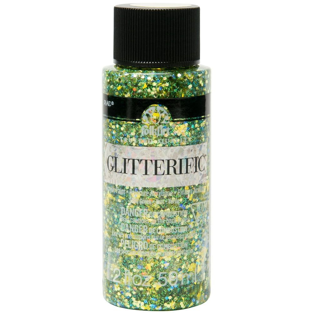 FolkArt Glitterific Glitter Paint 2ozGreen