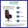 thumbnail image 4 of Flash Furniture High Back Traditional Tufted Burgundy LeatherSoft Multifunction Executive Swivel Ergonomic Office Chair with Arms, 4 of 13