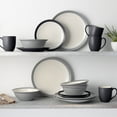 thumbnail image 4 of Noritake Colorwave Slate + Graphite 16-Piece Curve Dinnerware Set in Mixed Slate and Graphite, Service for 4, 4 of 7