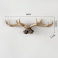 thumbnail image 2 of Wall Hooks Deer Antler Rack Wall Mounted Cap Coat Clothes Hanger Scarves Towels Key Holder Antler Wall Decoration, 2 of 7