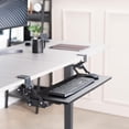 thumbnail image 6 of Large Clamp-on 27 (33 Including Clamps) x 11 inch Computer Keyboard and Mouse Tray with 12 Setting Swinging Height Adjustment, Platform Drawer for Typing, Black, 6 of 6