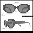 thumbnail image 3 of Womens Mod Oval Thick Plastic Fancy Chic Fashion Sunglasses Pink Black - Smoke, 3 of 8