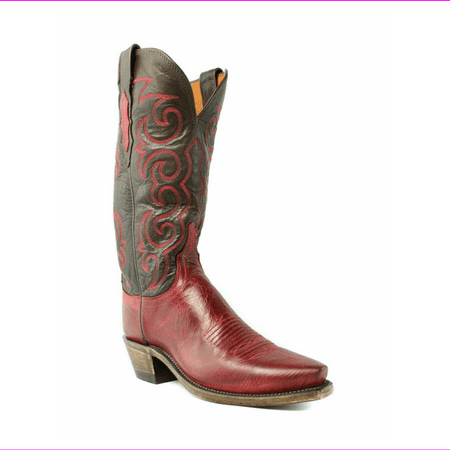 Lucchese N4722.54 Dana Women Red Burnished Goat Leather Cowboy, Western Boots 6