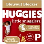 Huggies Little Snugglers Baby Diapers, Size Preemie (up to 6 lbs), 60 Ct (Select for More)