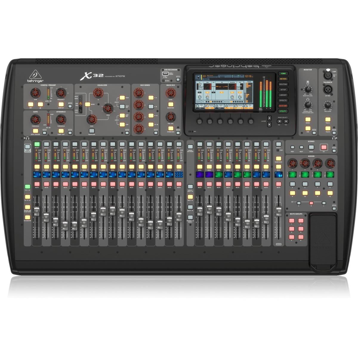 Behringer X32 32-Channel 16-Bus Total Recall Digital Mixing Console V4.0 Bundles with Powerplay 16 P16-M 16-Channel Digital Personal Mixer & Behringer S32 32x Remote-Controllable Midas Preamps