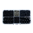 thumbnail image 4 of 600 cuentas para manualidades, suministros para abalorios, hechas a mano, brillantes, multifuncionales y sueltas para Negro, 4 of 9