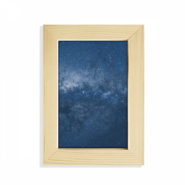Dark Galaxy Blue Stars Clouds Desktop Display Photo Frame Picture Art Painting 5x7 inch