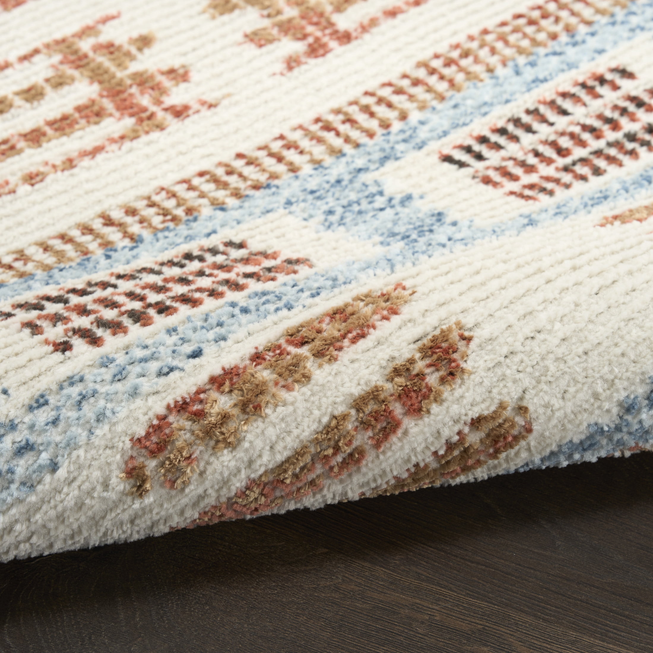 Nourison Nordic 2'2" x 7'6 Ivory Rust Modern Indoor Rug